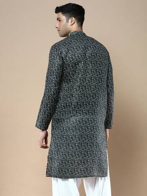 Men's designer & stylish printed traditional cotton kurta by sanwara 4