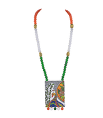 tiranga/tricolour/national flag necklace set handmade fashion jewellery for independence day/republic day women & girls