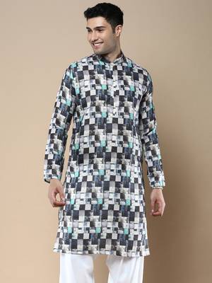 Men's designer & stylish printed traditional cotton kurta by sanwara 2