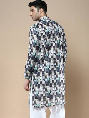 Men's designer & stylish printed traditional cotton kurta by sanwara 4