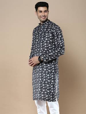 Men's designer & stylish printed traditional cotton kurta by sanwara 3