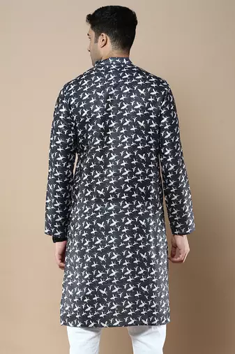 Men's designer & stylish printed traditional cotton kurta by sanwara
