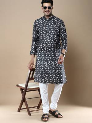 Men's designer & stylish printed traditional cotton kurta by sanwara 5