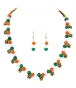 Traditional tiranga/tricolour/national flag necklace set handmade fashion jewellery for independence day