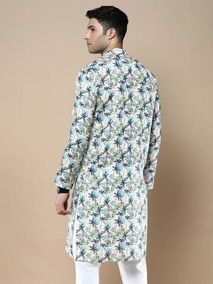 Men's designer & stylish printed traditional cotton kurta by sanwara 4