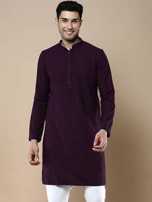 Sanwara's stylish ethnic chikankari kurta for men 2