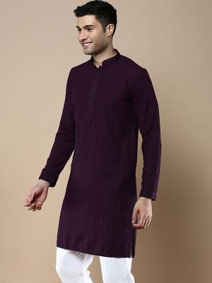 Sanwara's stylish ethnic chikankari kurta for men 3