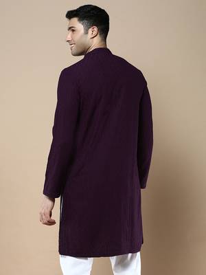 Sanwara's stylish ethnic chikankari kurta for men 4