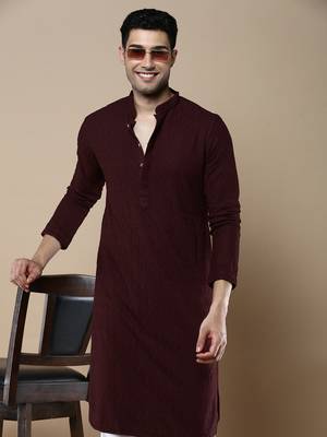 Sanwara's stylish ethnic chikankari kurta for men 1