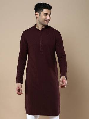 Sanwara's stylish ethnic chikankari kurta for men 2