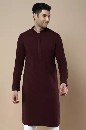 Sanwara's stylish ethnic chikankari kurta for men