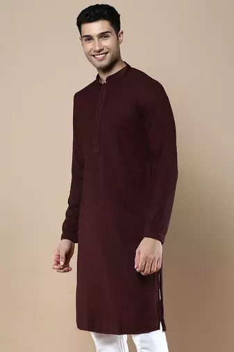 Sanwara's stylish ethnic chikankari kurta for men