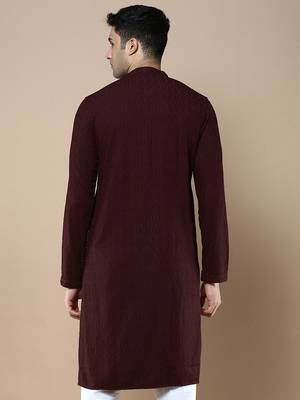 Sanwara's stylish ethnic chikankari kurta for men 4