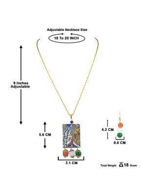 Tiranga/tricolour/national flag peacock pendant set handmade fashion jewellery for independence day 4