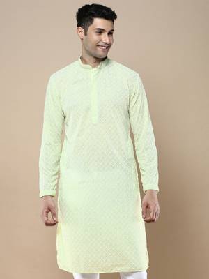 Sanwara's stylish ethnic chikankari kurta for men 2