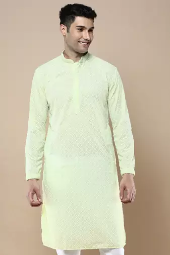 Sanwara's stylish ethnic chikankari kurta for men