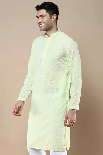 Sanwara's stylish ethnic chikankari kurta for men