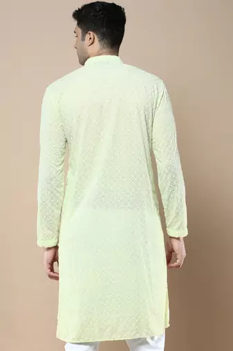 Sanwara's stylish ethnic chikankari kurta for men