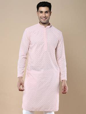 Sanwara's stylish ethnic chikankari kurta for men 2