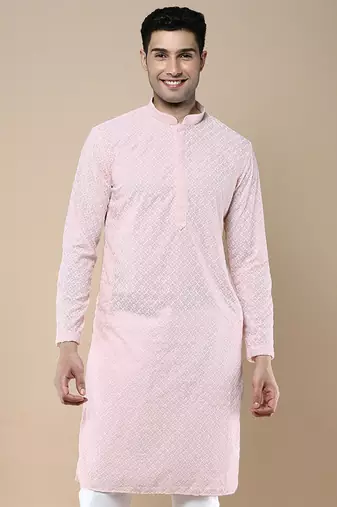 Sanwara's stylish ethnic chikankari kurta for men