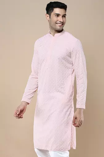 Sanwara's stylish ethnic chikankari kurta for men