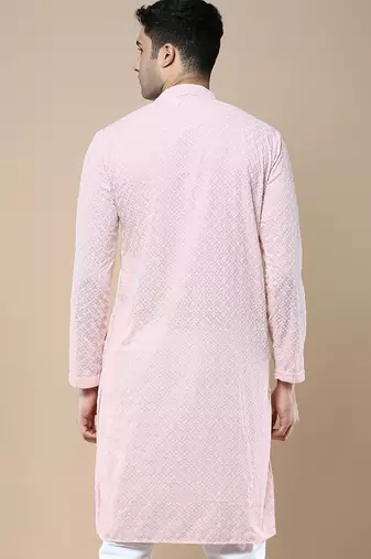 Sanwara's stylish ethnic chikankari kurta for men