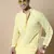 Sanwara Fashions Light Yellow Cotton Chikankari Kurta Set for Men