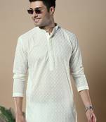 Sanwara's stylish ethnic chikankari kurta for men