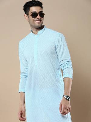 Sanwara's stylish ethnic chikankari kurta for men 1