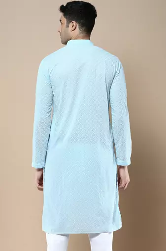 Sanwara's stylish ethnic chikankari kurta for men