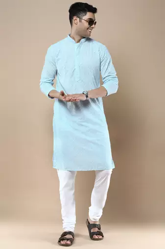 Sanwara's stylish ethnic chikankari kurta for men