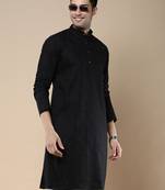 Sanwara men's ethnic woven cotton silk kurta