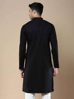 Sanwara men's ethnic woven cotton silk kurta 4