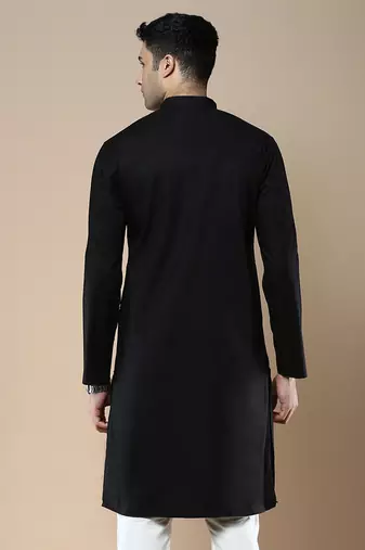 Sanwara men's ethnic woven cotton silk kurta