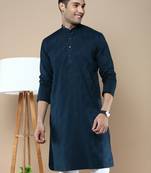 Sanwara men's ethnic woven cotton silk kurta