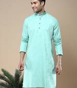 Sanwara men's ethnic woven cotton silk kurta