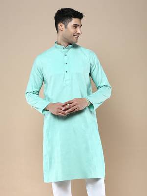 Sanwara men's ethnic woven cotton silk kurta 2