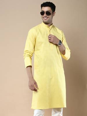 Sanwara men's ethnic woven cotton silk kurta 1