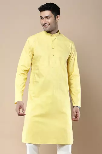 Sanwara men's ethnic woven cotton silk kurta