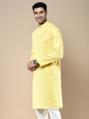 Sanwara men's ethnic woven cotton silk kurta 3