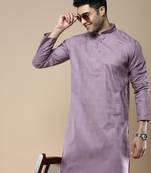 Sanwara men's ethnic woven cotton silk kurta