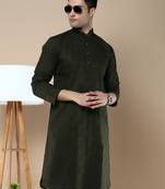 Sanwara men's ethnic woven cotton silk kurta
