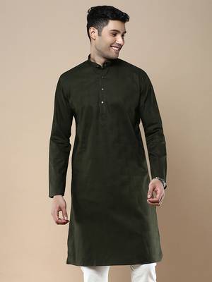 Sanwara men's ethnic woven cotton silk kurta 2