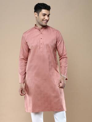Sanwara men's ethnic woven cotton silk kurta 2