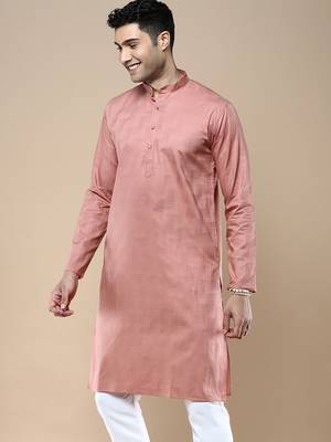 Sanwara men's ethnic woven cotton silk kurta 3