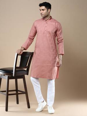 Sanwara men's ethnic woven cotton silk kurta 5