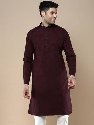 Sanwara men's ethnic woven cotton silk kurta 2