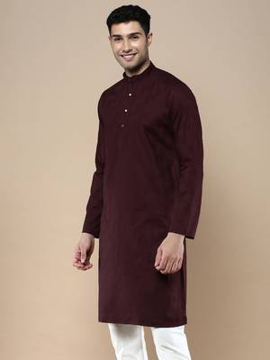 Sanwara men's ethnic woven cotton silk kurta 3