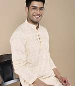 Sanwara's stylish ethnic chikankari kurta for men