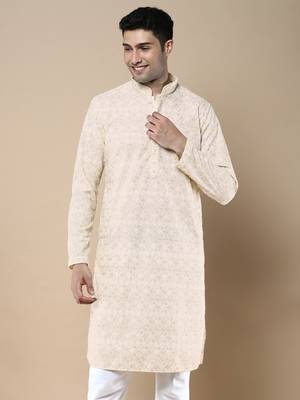 Sanwara's stylish ethnic chikankari kurta for men 2